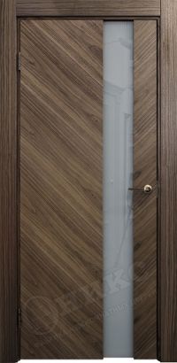 межкомнатная дверь Оникс «Сити» (остекленная, Орех американский натуральный)